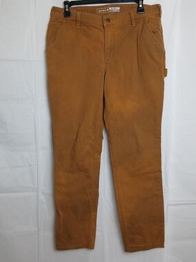 Carhartt Women's Relaxed Fit Twill Double-Front Work Pants - Size 10